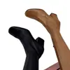 Novas Botas Elásticas com Fivela 2026 Design Feminino Salto Bloco Botas de Cano Alto Estilo Bota de Cavaleiro Botas Longas Acima do Joelho Tamanho Plus Outono/Inverno