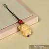 Madeira de Pessegueiro e Sândalo Urso de Desenho Animado Acessórios Corrente de Celular Pingente Acessórios DIY Pequeno Pingente de Madeira Artesanato e Enfeites