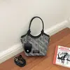 Bolso cubeta de estilo coreano con bloques de color transfronterizo para mujer, bolso cubeta simple de moda nuevo, bolso de hombro cruzado vintage moderno