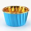 Empaque para Hornear Resistente a Altas Temperaturas Base Dorada y Plateada Blanca para Pastel Taza con Borde Enrollado Papel para Mafen Mafen Mesa de Postres