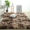 Tapete de cabeceira de pelúcia popular da Internet, tapete de mesa de centro com tie-dye para sala de estar, tapete fofo para quarto de menina