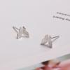 Aguja de Plata Esterlina s925 Coreana Temperamento Personalizado Simple Hoja de Arce Pájaro Estudiante Combinable Joyería para las Orejas Aretes