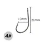 Gancho único de boca de caballo de ojo grande negro con púas con asa de anilla anzuelo de arroyo objeto micro Luya lentejuelas con anzuelo boca de caballo