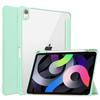 Funda protectora trasera transparente de acrílico para iPad Air4 de 10,9 pulgadas con triple ranura para bolígrafo (2020) y tapa plana abatible.