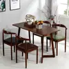 Mesa Cadeira de Canto em Madeira Maciça e Cadeira Casa Estilo Japonês Simples Cadeira de Jantar Nórdica Encosto de Cadeira de Ferro Banqueta Tema Loja de Chá com Leite