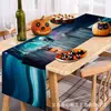 Camino de Mesa de Halloween Transfronterizo, Banner de Mantel Creativo de Alta Gama, Arreglo de Decoración para Fiesta de Navidad y Festividades, Personalización de Banderas