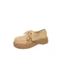 2026 Nuevo Estilo Estilo Retro Francés Punta Redonda Suela Gruesa Zapatos Casuales Versátiles para Mujer con Boca Baja y Suela Suave Zapatos sin Cordones