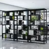 Prateleira divisória, tela de escritório, estante de livros, prateleira decorativa de chão, suporte para plantas, divisória de sala de estar, prateleira de exposição para hall de entrada