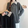 Moda Feminina Plus Size Primavera 2026 Estilo Chanel Retrô Padrão Espinha de Peixe Camisa Top Emagrecedor