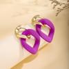 Aretes Geométricos Exagerados de Corea del Sur Nuevos Aretes Elegantes Largos de Alta Gama con Personalidad de Moda Color de Contraste Aretes Populares de Este Año