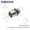 Conector à Prova d'Água Tipo Fio Metálico Frontal e Traseiro Zhengcheng M8 Soquete Fêmea 3 Pinos 4 Pinos D 5 Pinos B 6 Furos Soquete de Aviação de 8 Pinos