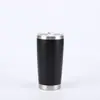 Copo de carro Amazon 20oz copo térmico de aço inoxidável 304 copo de carro com vácuo duplo copo de gelo de cor sólida simples