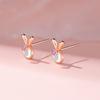 Pendientes de conejo pequeños para mujer, de moda, ligeros, de lujo, de nicho, con forma de conejo del zodiaco, accesorios para estudiantes que viajan a diario, nueva moda.