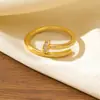 Anillo de Uña de Lujo Ligero de Gama Alta, Único y Moderno, Diseño de Anillo Abierto Ajustable Cromado Nudoso