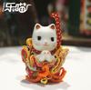 Le Meow Cerâmica Pintada Forno Yakushi Japonês Genuíno Ornamentos Gato da Sorte Cofre Gato