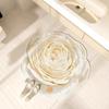 Felpudo de Entrada con Flor de Rosa Felpudo de Piso para Baño Inodoro Entrada Barro de Diatomeas Absorbente de Agua Antideslizante Felpudo para Pies Felpudo de Piso para Baño