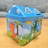 Cofrinho Criativo Infantil Armazenável e Recuperável, Design Cartoon Anti-Queda, Presente para Estudante com Cadeado, Cofrinho de Ferro de Grande Capacidade