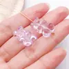 Acrílico 12*19mm Agujero Vertical Transparente Oso DIY Pulsera Collar Pendiente Llavero Colgante Accesorios de Joyería