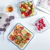 Prato de vidro resistente a altas temperaturas para uso doméstico prato de cozimento prato de arroz com molho de frutos do mar prato de vegetais forno micro-ondas prato especial para peixe prato de arroz assado