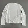 Camiseta de outono nova estilo preguiçoso de lã sintética com gola alta e mangas compridas para mulheres, versátil, modeladora, camada base, top liso