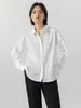 Camisa de Manga Larga para Mujer Otoño e Invierno con Botones Ocultos
