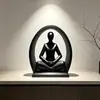 Adorno artesanal de resina con figura abstracta minimalista transfronteriza, estatua de lectura, decoración de escritorio para estantería de sala de estar en casa