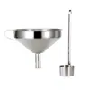 Funil de Aço Inoxidável 304 Funil de Vinho Funil de Óleo Malha Filtrante Calibre de Cozinha Cantina Filtragem Anti-retorno Alta Eficiência
