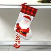 Nuevo Calcetín de Navidad Estampado Calcetines de Regalo Colgante de Árbol de Navidad Bolsa de Regalo Decoración Navideña para el Hogar Bolsa de Dulces
