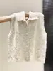 Vibe outono e inverno, colete de tricô macio e aconchegante com gola redonda, estilo solto e relaxado, top cardigã para mulheres
