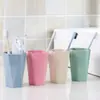 Vaso con Forma de Diamante de Paja de Trigo Transfronterizo, Vaso para Cepillarse los Dientes, Vaso para Enjuague Bucal, Vaso para Cepillos de Dientes de Pareja para el Hogar, Vaso para Lavar Sabor a Trigo de Regalo