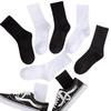 Calcetines deportivos finos de verano de algodón puro y poliéster negros para hombre y mujer, calcetines hasta media pantorrilla de color liso, calcetines blancos de moda.