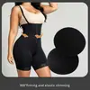 Body moldeador de cintura alta, abotonado, europeo y americano, con control de abdomen, ceñidor de cintura, levantamiento de glúteos y glúteos acolchados para moldear y estilizar el cuerpo, con cuello halter y diseño de corsé.