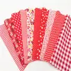 Grupo de tecidos de 10 cores 10 peças de 25cm * 25cm grupo de patchwork tecido liso algodão floral feito à mão diy algodão atacado cabeça de tecido