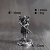 Figurillas de modelo de dragón de cobre macizo y soldado subterráneo, juguetes de cobre blanco y latón, adornos para juegos de mesa, piezas de ajedrez para colección