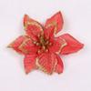 Venta al por mayor del fabricante Transfronterizo Flor de Pascua Polvo Dorado Flores de Navidad Decoraciones de Navidad Accesorios para Coronas de Navidad Suministros de Navidad