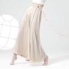 Traje de Práctica de Danza Clásica para Mujer, Pierna Recta, Ceñido a la Cintura, Pantalones de Pierna Ancha, Fluido y Ligero, Danza China con Cintas, Traje de Baile para Exámenes de Arte