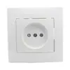 Yaki Factory Suministro de Exportación Estética Europea Blanco Doble Agujero Enchufe de Pared Tipo Doméstico 86 Enchufe de Pared Superficial