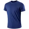 Camiseta casual de moda de verano de estilo americano transpirable de secado rápido, simple, versátil, de cuello redondo, manga corta para hombre, color liso de moda, en stock