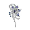 Broche de pedrería de circonita nuevo 2026, prendedor vintage de lazo y flor, accesorio de alta gama para chaqueta de traje, para ventas transfronterizas