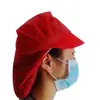 Gorra desechable con visera, gorro antipolvo no tejido para taller de fábrica con bolsillo para el pelo, cubierta para la cabeza para el pelo en stock