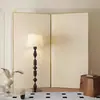 Mampara de tela tipo crema para sala de estar de hotel, nórdica, plegable, móvil, oficina, dormitorio, simple
