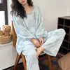 Nuevos Pijamas de Algodón y Seda Estilo Perezoso para Mujer 2026, Conjunto de Pijama Delgado de Tirar, Ropa de Casa Estilo Chino, Moderno