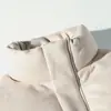 Chaqueta de Gamuza y Algodón Estilo Americano con Cuello Alto Personalizada para Hombre, Abrigo de Algodón Grueso Retro de Invierno, Chaqueta Acolchada Cálida
