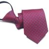 Corbata con cremallera de 8 cm al por mayor perezosa fácil de jalar sin nudo 7 cm para hombre negocios formal morado rojo rojo oscuro