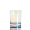 Taza de Vela de Aromaterapia con Recubrimiento Iónico al por Mayor Vidrio A prueba de Viento Taza de Aromaterapia para el Hogar Portavelas de Cristal Romántico Adornos