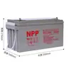 Bateria NPP NPG12-65 12V65Ah Painel CC EPS Solar UPS Fonte de Alimentação de Emergência Gel