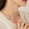 Colar Coração Banhado a Ouro 18K Estilo Zhang Yuan Luxo Acessível Nicho Feminino Clavícula Conjunto de Pulseira e Colar de Alta Qualidade Decoração