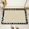 Tapete de Chão de Lama Diatomácea Estilo Minimalista Tapete de Entrada Borda Retrô Entrada Doméstica Sala de Estar Antiderrapante Resistente ao Desgaste Resistente à Sujeira Tapete para Pés