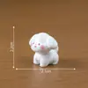 Paisaje en miniatura, adorable figurita de perrito blanco, adorable, decoración DIY para casa de muñecas, accesorios, pequeños adornos para coche o escritorio