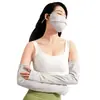 Máscara de Protección Solar Personalizada y Protector de Cuello Integrados Sombrero con Protección UV, Verano Hielo Seda Delgado Transpirable Sombrero de Sol para Cubrir Todo el Cuello